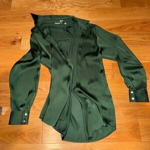 Zara Silky Button Up Top